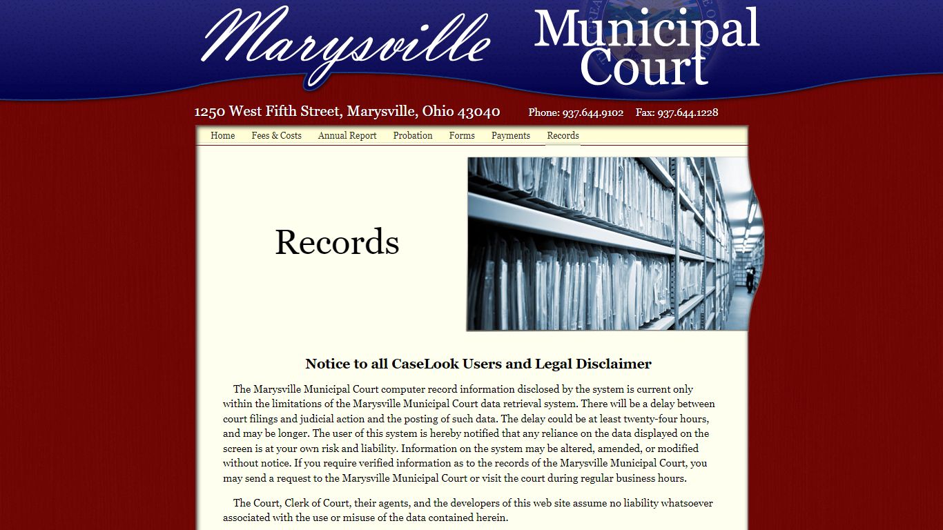 Marysville Municipal Court - Record Search